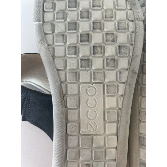 ECCO Flip Flop Thong Toe Sandals Black Leather Women's Size 38 - Picture 7 of 7